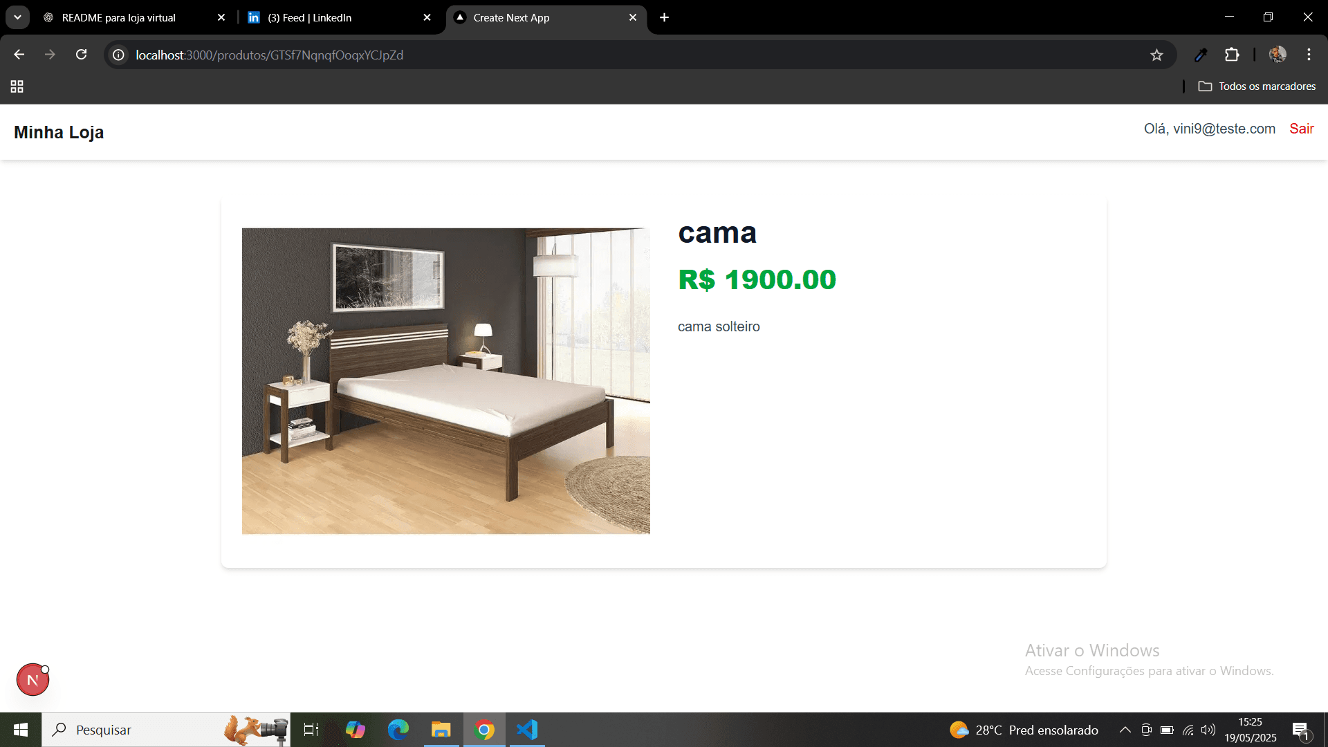 Imagem 3 do projeto Loja Virtual com Next.js e Firebase