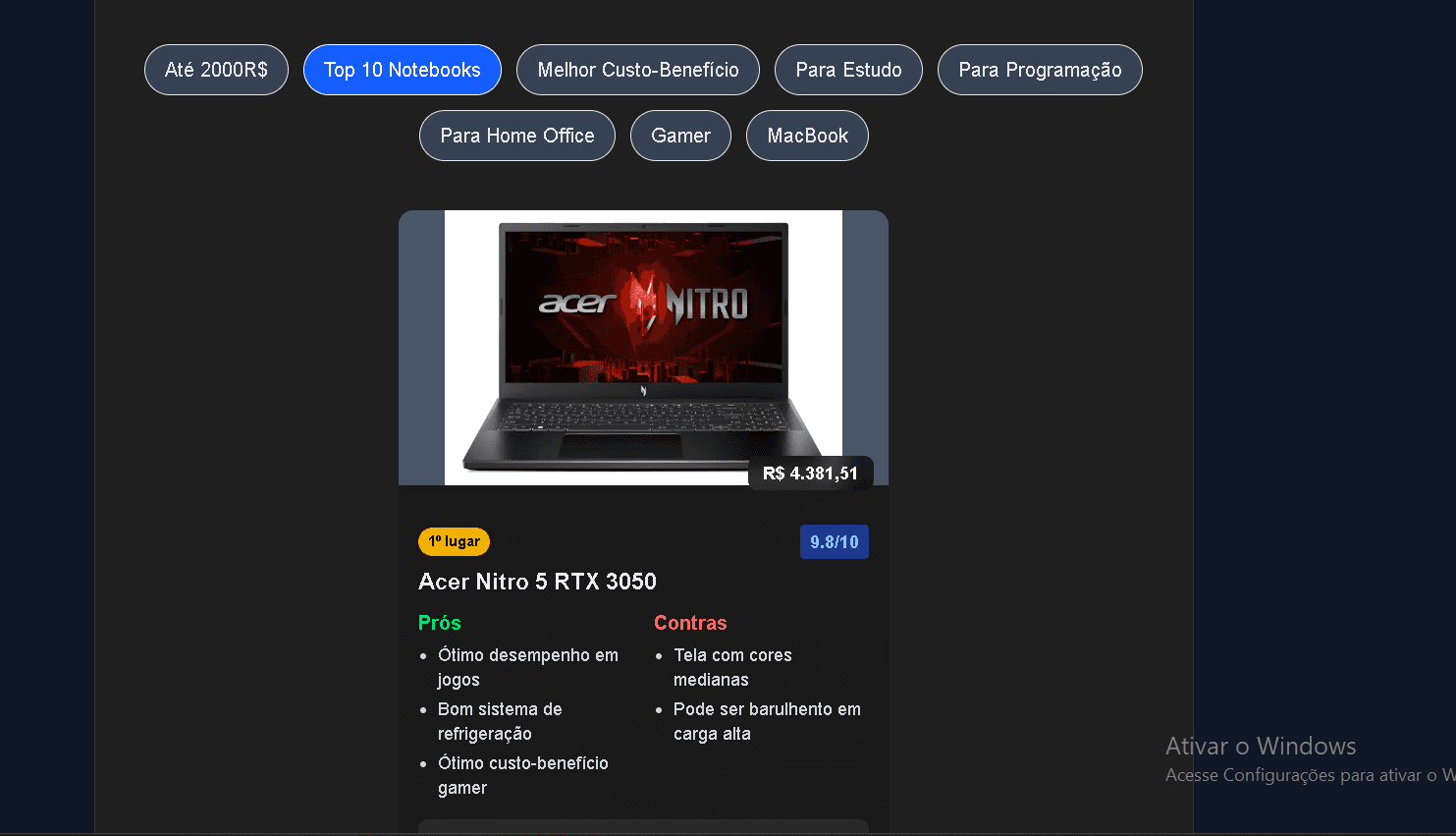 Imagem 2 do projeto VS-Tech Afiliados