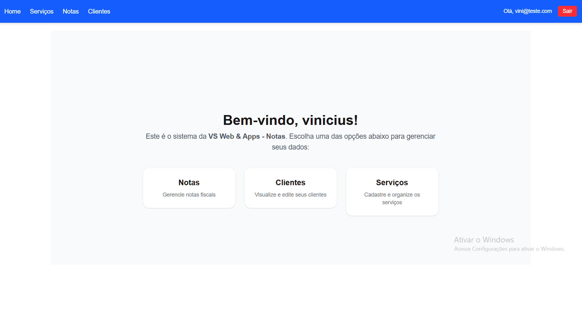 Imagem 1 do projeto VS Web Notas